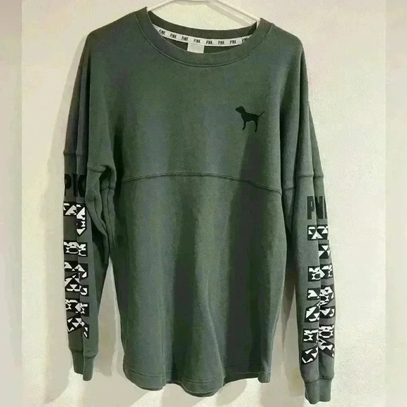 PINK Tops - PINK green long sleeve shirt size S in great used condition casual wear